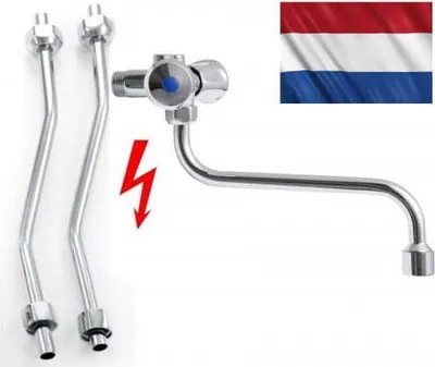 Produktbild von Niederdruckmischer, Mit 25 Cm Armatur, Waschtisch/Spültischplatte, Für Warmwasserbereiter, Chrom - Wahlbach