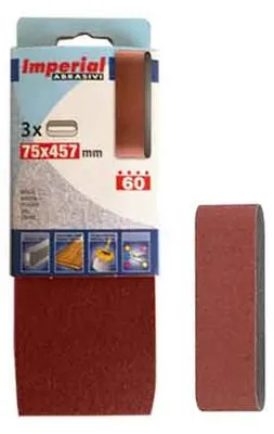 Zdjęcie produktu dla TAŚMA SZLIFOWA 75 X 457 MM, ziarnistość 80 – 3 sztuki