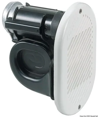 Obrázok produktu pre HURRICANE elektropneumatický klakson, čierny, 12 V, Osculati 21.456.12