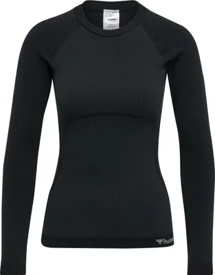 Image de Hummel Hmlclea Seamless Tight T-Shirt Ls - black melange, Taille:S