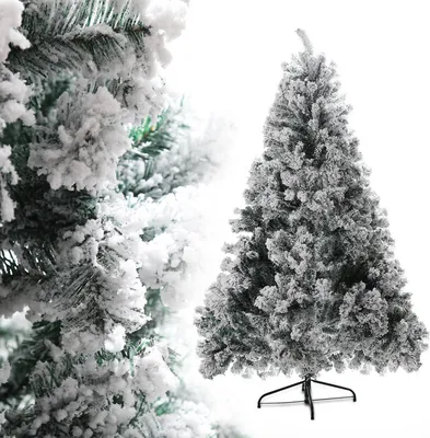 Image de TolleTour Arbre de Noël artificiel avec neige Sapin avec support pour décoration de Noël réutilisable 150cm, 550 aiguilles en PVC