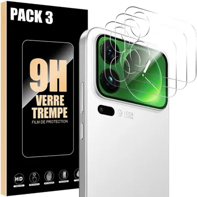 Image de 3x Verre Trempé Arrière pour Xiaomi 17 Pro Max, Protection Transparent Rigide