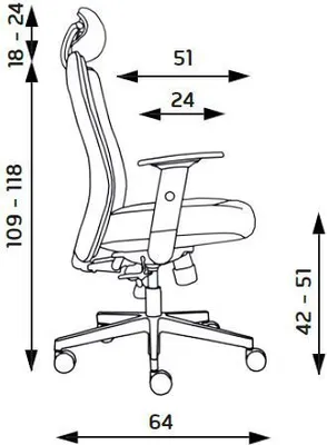Obrázek produktu pro LEXA Moderní kancelářská židle s podhlavníkem Seating