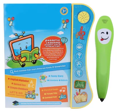 Immagine prodotto di Libro audio interattivo, set di penne parlanti per bambini, strumento di apprendimento precoce, giocattolo elettronico