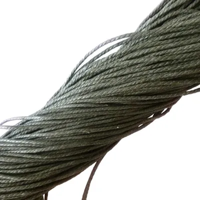 Produktbild von Makramee Wachskordel für DIY Schmuck in Armeegrün, 10 Meter