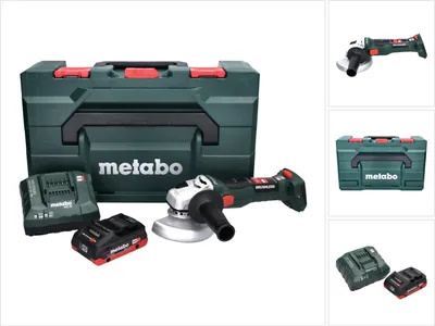 Image de Metabo W 18 LT BL 11-125 Meuleuse d'angle sans fil 18 V 125 mm brushless + 1x Batterie 4,0 Ah + Chargeur + metaBOX