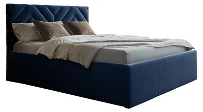 Produktbild von MIRJAN24 Polsterbett Azzuro, Bett mit Bettkasten, Polsterkopfteil, Gasdruckfeder und Lattenrost mit zwei verstellbare Füße (Farbe: Fresh 11, Größe: 160x200 cm)