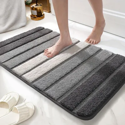 Productafbeelding van Badmat van microvezel, super absorberend, 40 x 60 cm, grijs