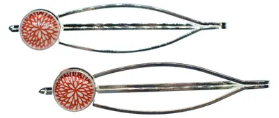 Produktbild von Blumenmuster 2er Set Haarspangen Spange Haar Miniblings Romantik Blumen Blüte