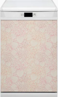 Produktbild von Geschirrspüle Magnet für Spülmaschine Magnetmatte Küche Magnete  Dekorative 45x80 cm  - Pfingstrosen rosa