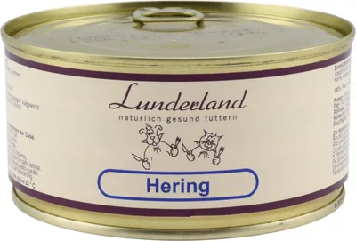 Produktbild von Lunderland Hering 300g Reinfleisch-Dose Hundefutter 100 % Hering - Filet mit Haut