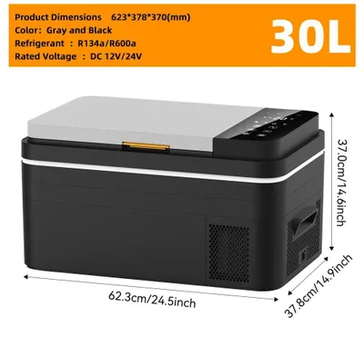 Produktbild von Auto Kühlbox Kühlschrank - 30L Kompressor Gefrierbox - 12/24V DC & 100–240V AC - App Steuerung - Tragbare Camping Kühltruhe für LKW Wohnmobil
