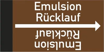 Produktbild von Dreifke® Rohrleitungsband Emulsion Rücklauf, DIN 2403, ab Ø 15mm, braun/weiß,...