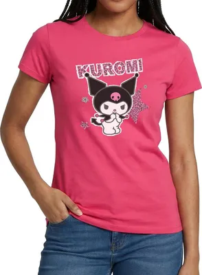 Produktbild von Spreadshirt Kuromi Mit Schriftzug Leo Stil Frauen T-Shirt, S, Azalea