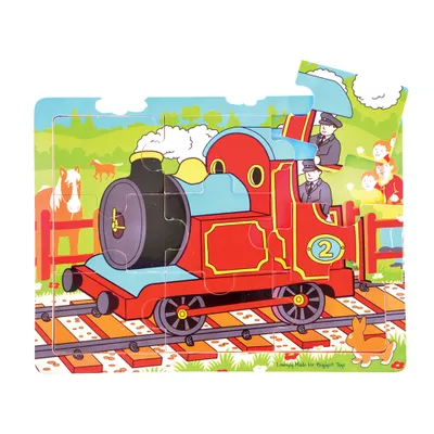 Zdjęcie produktu dla Bigjigs Toys Drewniane puzzle Pociąg 9 elementów