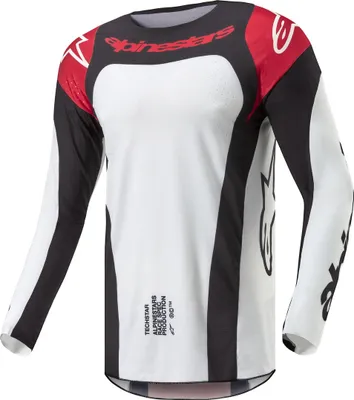 Zdjęcie produktu dla Koszulka motocrossowa Alpinestars Techstar Ocuri, biały/czarny/czerwony, S