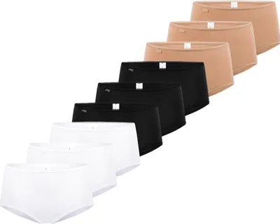 Produktbild von sloggi 9er Pack 24/7 Baumwolle Midi Slip Perfekter Sitz, Mit feinen Details, Angenehm auf der Haut