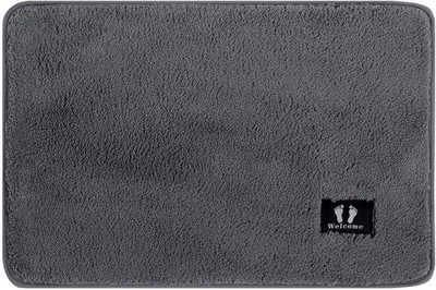 Immagine prodotto di Tappetino da bagno antiscivolo in microfibra, 40x60 cm, lavabile in lavatrice, Oeko-Tex 100, grigio