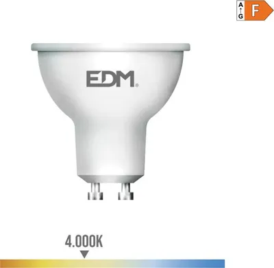 Image de Ampoule Led Gu10 5w 4000k Edm Lumière Du Jour Naturelle, Faible Consommation - Edm