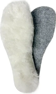 Produktbild von Einlegesohlen für Kinder aus Merino Lammfell Weiß - Schuhgröße: EUR 33/34