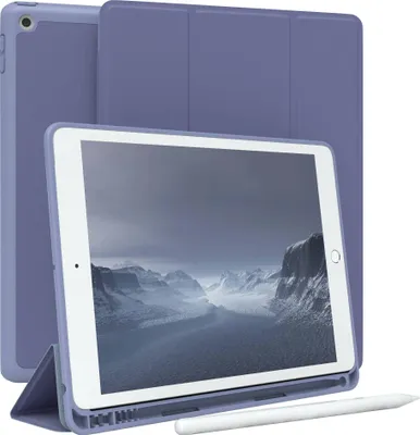 Produktbild von EAZY CASE Smartcase mit Stifthalter für Apple iPad 10,2" (2019, 2020, 2021) Hülle mit Stifthalterung, Tablet Cover aufstellbar 10,2 Zoll in Blau