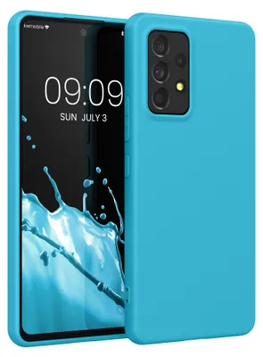 Produktbild von kwmobile Hülle für Samsung Galaxy A53 5G TPU Case - Handyhülle unterstützt kabelloses Laden, flexible Schutzhülle, gummiertes Cover in Cool Glacier