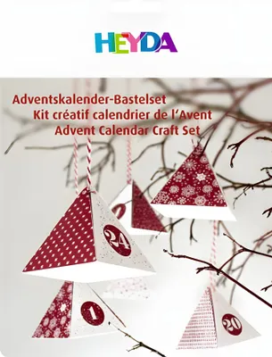 Image de Boîtes de calendrier de l'Avent - rouge 24 pièces