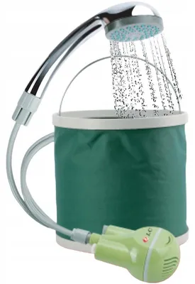 Zdjęcie produktu dla PRYSZNIC TURYSTYCZNY KEMPINGOWY ViO SW-01 z GŁOWICĄ PRYSZNICOWĄ 2200mA 2L/m