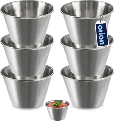 Produktbild von Orion Edelstahlschüssel Servierschälchen Dipschälchen Soßenschälchen aus Edelstahl 6 cm 65 Stk.