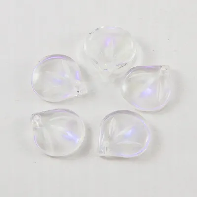 Produktbild von MIXFORM Glas Blatt Anhänger 15x13.5mm 5 Stück