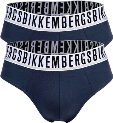 Obrázek produktu pro BIKKEMBERGS Herren Slips, 2er Pack - BI-PACK BRIEFS, elastická bavlna, logobund Marine S
