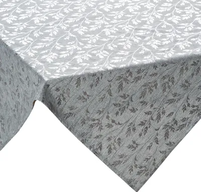 Image de EUROFIRANY | Nappe - 85 x 85 cm - nappe grise - branches argentées