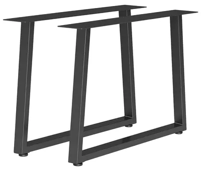 Produktbild von Tischbeine, pulverbeschichteter Stahl, verstellbare Füße, schwarz