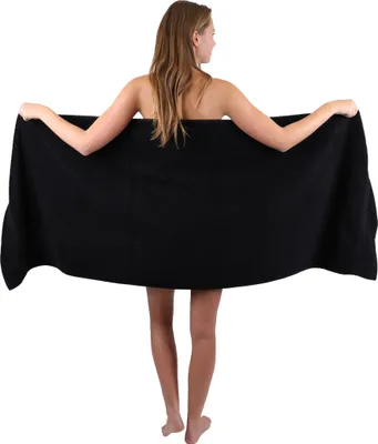 Produktbild von Betz Saunatuch 70 x 200 cm PREMIUM 100% Baumwolle Badetuch Liegetuch Strandtuch   Farbe: schwarz