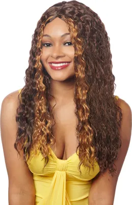 Produktbild von Braune Pop Star Perücke Beyonce with Highlights