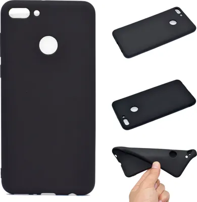 Produktbild von für HUAWEI Y9 2018 Schöne Candy Color Matte TPU Anti-Scratch rutschfeste Schutzhülle Zurück Fall schwarz