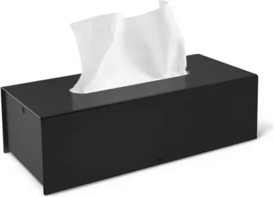 Produktbild von ZACK Edelstahl Kosmetiktücherbox PURO Kosmetiktuchbox schwarz 40541