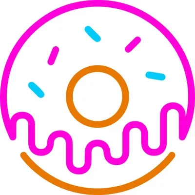 Obrázok produktu pre Candyshock "Donut" Neon Sign, Svetelná dekoračná figúrka, Ružová, Žltá, Univerzálne, USB, 5 V, 400 mm
