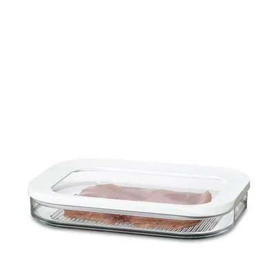 Obrázok produktu pre Rosti Mepal 106937030600, Box, Obdĺžnikový, 0,55 L, Priehľadná, Biela, Polyetylen, Styrén-akrylonitrilový (SAN), 160 mm