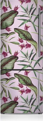 Produktbild von Magnete Küche Kühlschrank Kühlschrankmagnete 60x190 cm - Pinke Blumen