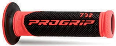 Produktbild von Progrip Griffgummi 732 Rot / Schwarz Offen Paar Ø22/25mm Länge 125mm