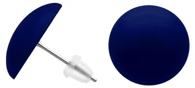 Produktbild von Runde Ohrstecker Ø ca. 16mm in der Farbe  - dunkelblau