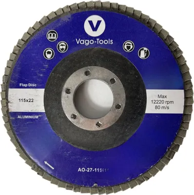Produktbild von 10x Fächerscheiben 115 mm flach P60 Schleifscheiben Fächerschleifscheiben Braun