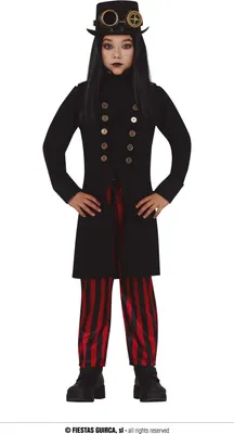 Produktbild von Gothic Kostüm für Mädchen, Größe:98/104