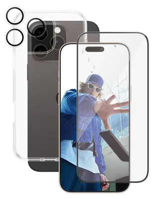 Produktbild von PanzerGlass ® | CARE by ® Flagship 3-in-1 Set iPhone 16 Pro Max, Apple, Apple - iPhone 16 Pro Max, Trockene Anwendung, Kratzresistent, Schockresistent, Transparent, 1 Stück(e)