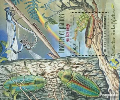 Produktbild von Briefmarken Burundi 2012 Mi Block231 (kompl.Ausg.) postfrisch Seltene Insekten und Pflanzen