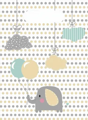 Produktbild von 6 Geschenktüten Elefant Baby Grau und Minze - Einheitsgröße