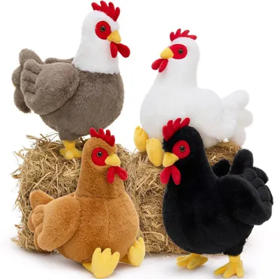 Immagine prodotto di Set di 4 peluche a forma di pulcino, ideali come decorazione, regalo per bambini o neonati