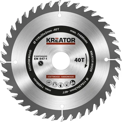 Produktbild von Kreator 115x20x2.0 Mm 40t Kreissägeblatt Für Holz Silber  Silber One Size