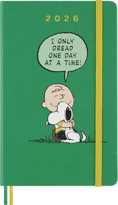 Produktbild von Moleskine 12 Monate Charlie & Snoopy Tagesk. 26 A5 Geb Grün